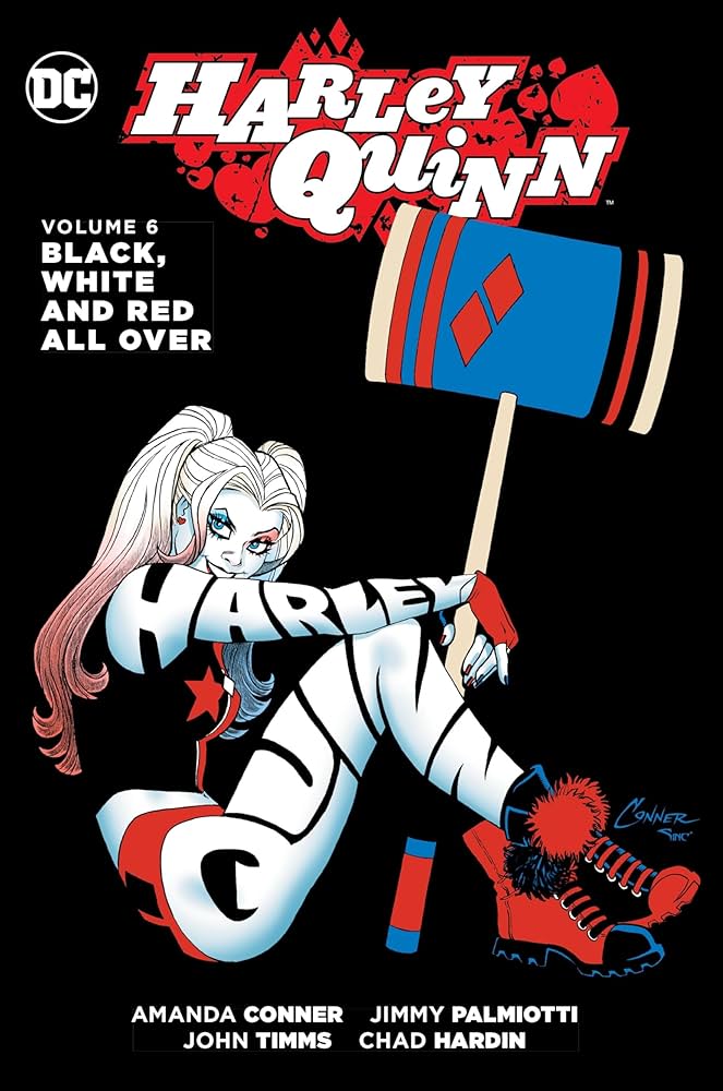 Harley Quinn Tapa dura Volumen 06 Negro Blanco y Rojo por todas partes