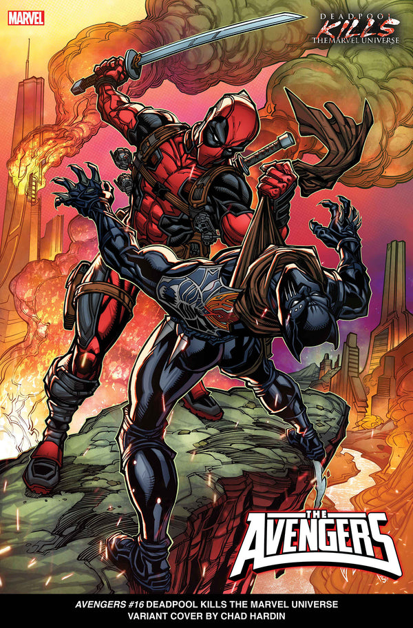 Avengers #16 Chad Hardin Deadpool tue la variante de l'univers Marvel [Bh]