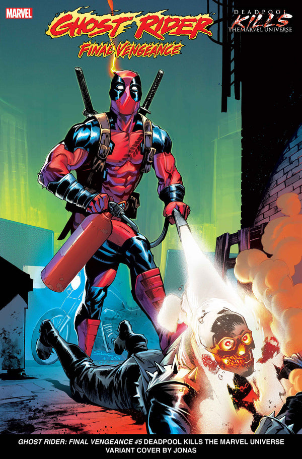 Ghost Rider: Final Vengeance #5 Jonas Scharf Deadpool mata a la variante del Universo Marvel