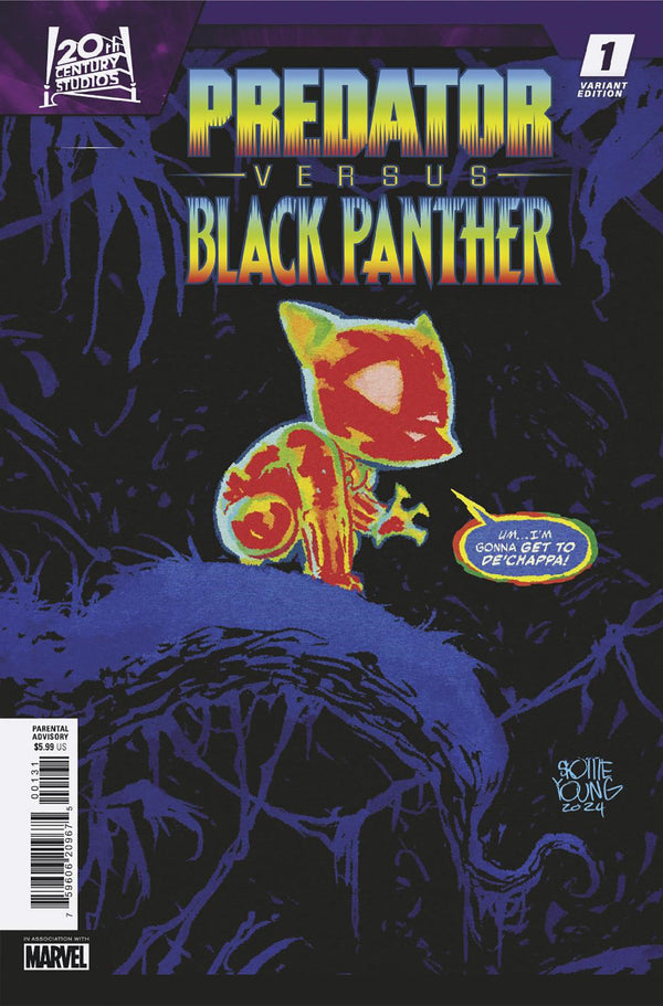 Depredador vs. Pantera Negra #1 Skottie Young Variant