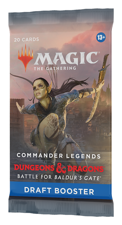 MTG - COMMANDER LEGENDS: BATTLE FOR BALDUR'S GATE - PAQUETE DE BOOSTER DEL BORRADOR EN INGLÉS