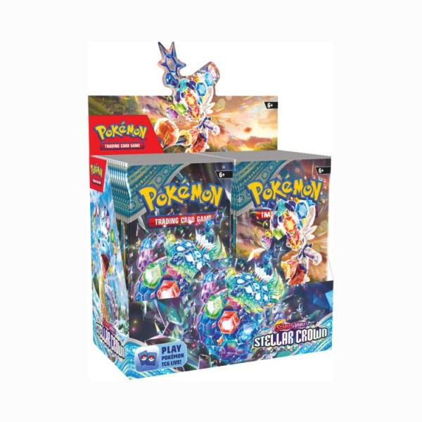 EXPOSICIÓN DE SOBRES DE LA CORONA ESTELAR POKEMON SV07 (PREVENTA)