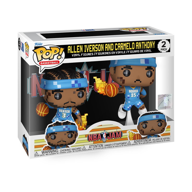 POP! ALLEN IVERSON AND CARMELO ANTHONY (NBA JAM) 2-PACK