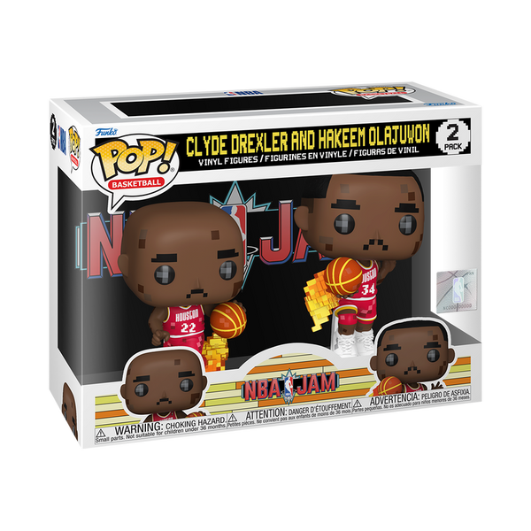 POP! CLYDE DREXLER AND HAKEEM OLAJUWON (NBA JAM) 2-PACK