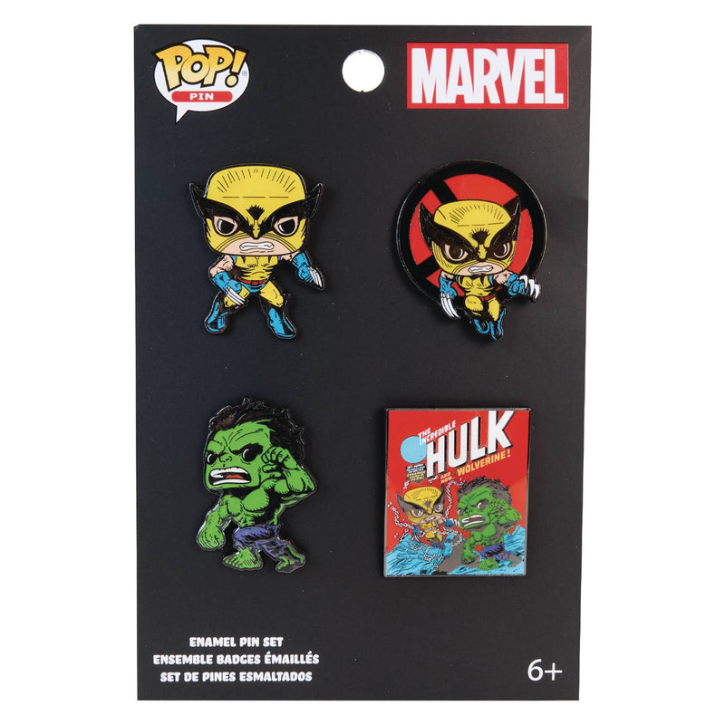 FUNKO POP 4PK PIN MARVEL WOLVERINE 50TH ANNIVERSARY