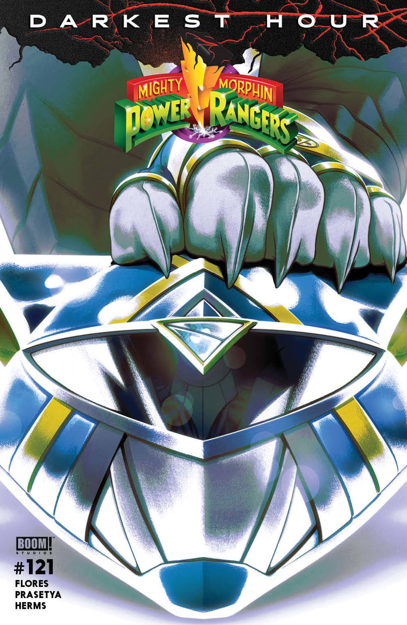 Casco variante Montes de la portada C de Mighty Morphin Power Rangers n.º 121