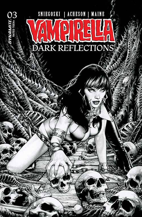 Vampirella Dark Reflections #3 Cover O Foc Anacleto Line Art