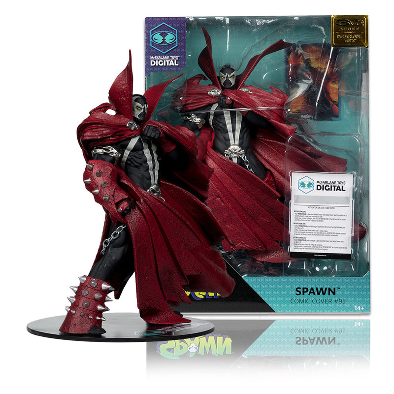 Figura posada a escala 1:7 de Spawn (portada del cómic n.° 95) con coleccionable digital de McFarlane Toys por el 30.° aniversario