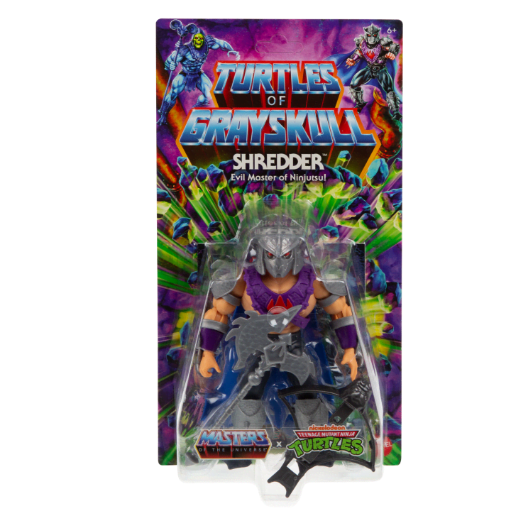 Figura de acción de Shredder de las Tortugas de Grayskull de Masters of the Universe Origins