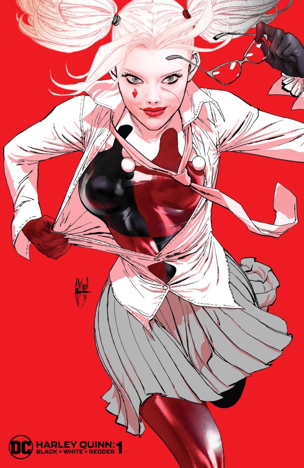 HARLEY QUINN BLACK WHITE REDDER