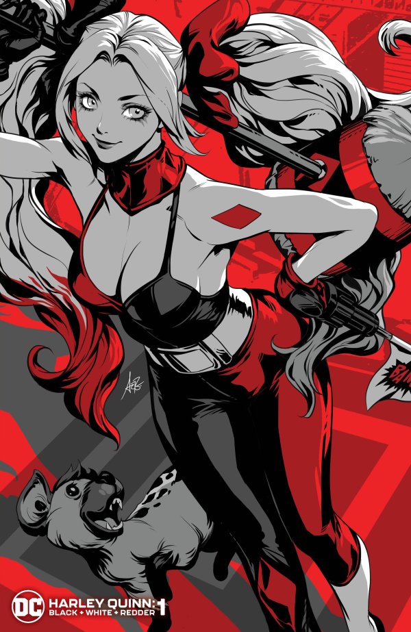 HARLEY QUINN NEGRO BLANCO ROJO