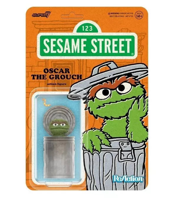 Sesame Street Reaction Wv2 Oscar The Grouch Action Figure