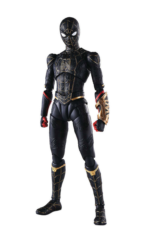 Spider-Man No Way Home Spider-Man Blk & Gold S.H.Figuarts Action Figure