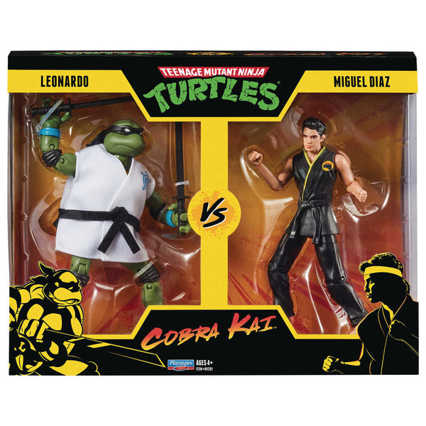 Teenage Mutant Ninja Turtles X Cobra Kai Leonardo contre Miguel Diaz figurine d'action 2pk