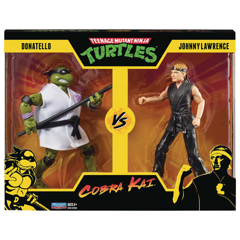 Teenage Mutant Ninja Turtles X Cobra Kai Donatello contre Johnny Lawrence Action Figure 2pk (