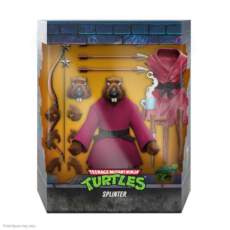 Figurine d'action Teenage Mutant Ninja Turtles Ultimates W9 Splinter (floquée)