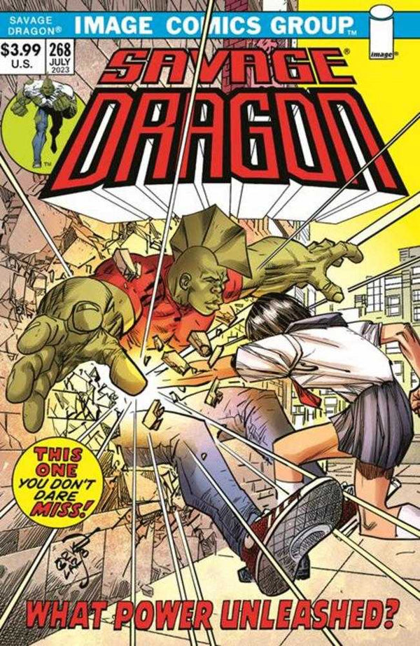 Savage Dragon #268 Portada B Erik Larsen Variante de vestimenta comercial retro de los años 70 (maduro)