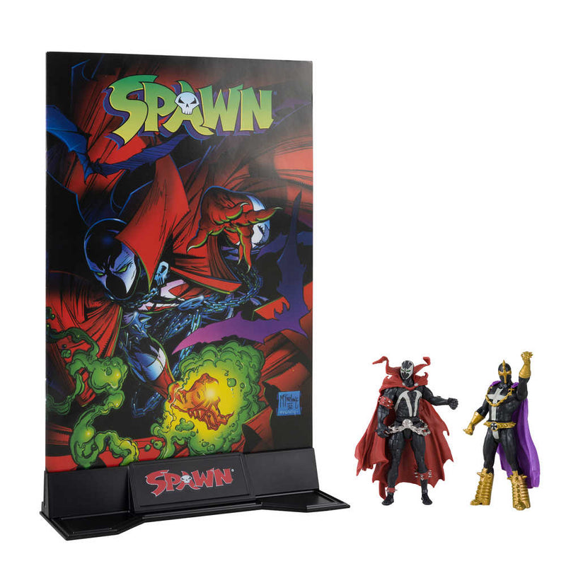 Figura de acción Spawn Wv1 Spawn y Anti-Spawn de 3 pulgadas con estuche Comic 2pk (