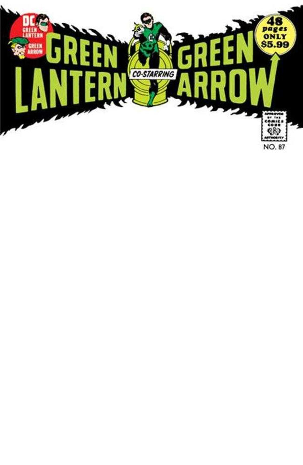 Green Lantern #87 Edición facsímil Portada B Variante de cartulina en blanco