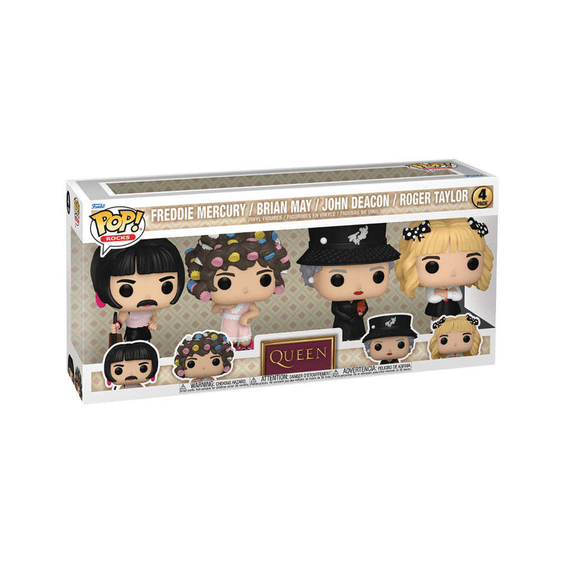 Pop Rocks Queen - I Want To Break Free - Lot de 4 figurines en vinyle