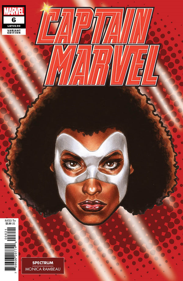 Capitán Marvel #6 Variante de tiro en la cabeza de Mark Brooks