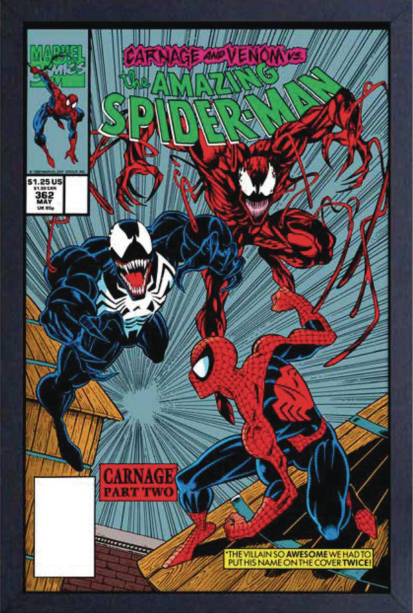 IMPRESIÓN ENMARCADA CÓMIC SPIDERMAN VENOM/CARNAGE